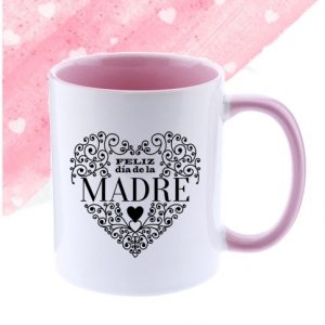 Taza de cerámica bicolor de 325ml día de las madres