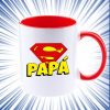 Taza cerámica bicolor regalo para papá superman