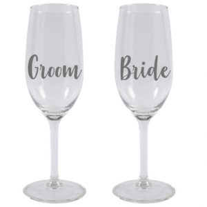 Copas champagne groom and bride para boda