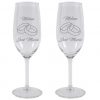 Copas de champagne de cristal para boda