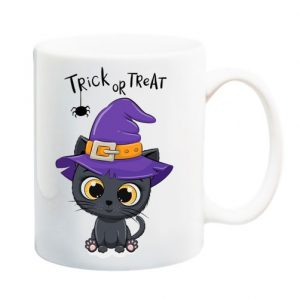 Taza con gato halloween de 325ml