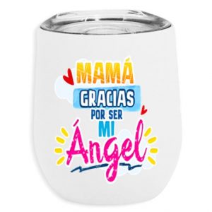 Vaso térmico mamá mi ángel blanco de 355 ml