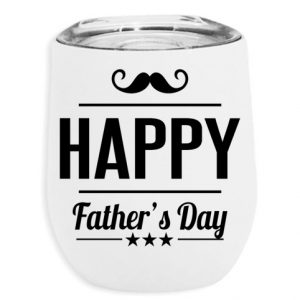 Vaso térmico happy fathers day blanco de 355 ml