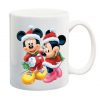 Taza ceramica navideña mickey y minnie