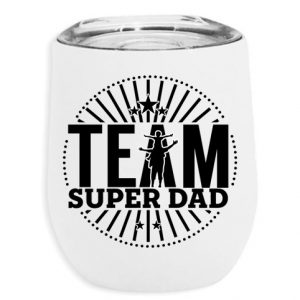 Vaso térmico team super dad blanco de 355 ml