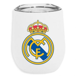 Vaso térmico Real Madrid blanco o plata de 355 ml