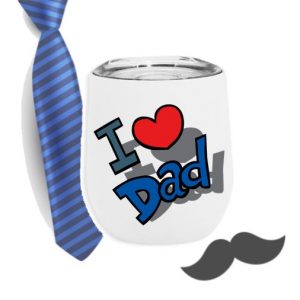 Vaso térmico I love dad blanco de 355 ml