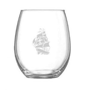 Vaso oval de cristal barco