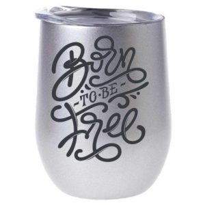 Vaso térmico born to be free plata 355 ml