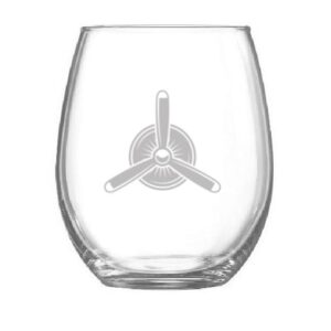 Vaso oval de cristal hélice avión