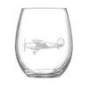 Vaso oval de cristal avioneta