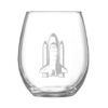 Vaso oval de cristal transbordador espacial